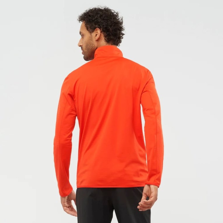 Chaquetas Salomon Essential Lightwarm Full Zip Hombre Naranjas | MX BEZH248